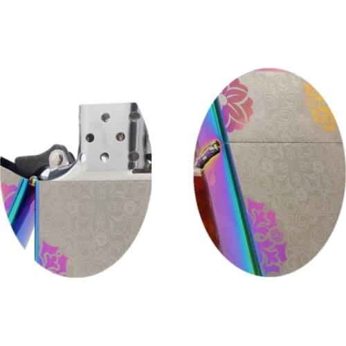 New CHIEF Colorful flower Kerosene gasoline petroleum oil cigarette lighter Vintage grinding wheel flint igniter men women gift