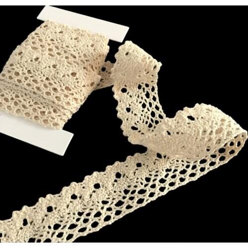 2 meters Sew Beige Lace Ribbon Trim Guipure 30mm width , Craft Scrapbooking Embroidery DIY Gift Packing Decoration 7LS57-2