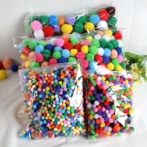 Wholesale 1000Pcs 10mm Pompoms Soft Pom Poms Fur Ball Arts Toys Crafts DIY Apparel Sewing Fabric Supplies Wedding Home Dec