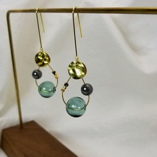 Original Chic Bubble Earrings For Women Handmade Glass Ball Dangle Earrings Unique Earings Fashion Jewelry 2020 Gift For Her