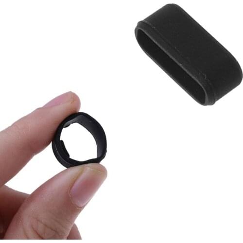 Professional Belt Loop Silicone Buckle Fastener Ring Connector Replacement Black for Garmin Vivosmart HR HR