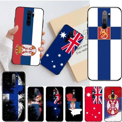 Serbia Australia Finland flag Phone Case for Redmi 9A 8A 7 6 6A Note 9 8 8T Pro Max Redmi 9 K20 K30 Pro
