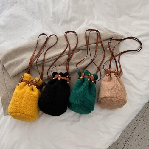 Cute plush bag shape messenger bag Q4