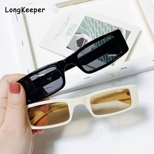 Trendy Small Rectangle Sunglasses Women 2021 Steampunk 90s Sun Glasses UV400 Gothic Holiday Beach Cat Eye Hip Hop Eyewear