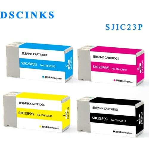For Epso SJIC23P compatible ink cartridge with pigment ink for Epson TM-C3510 for Epson TM-C3510 label printing printer