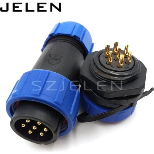 SP21 7 pin cable connector wire connector ip68 connector electrical connector waterproof 7 pin plug socket