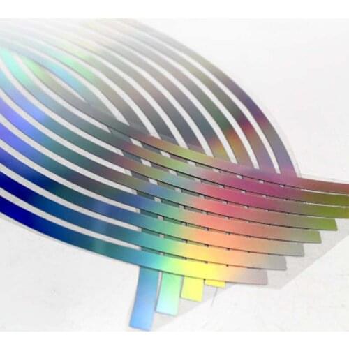 10" 12" 14" 16" 18" Motorcycle Sticker Sliver Reflective Pegatinas Strip Wheel Rim Adesivi For Honda Yamaha Suzuki Kawasaki BMW