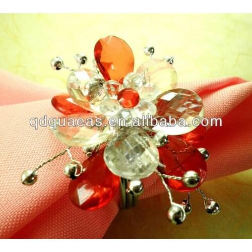 Flower napkin rings made of acrylic napkin holder