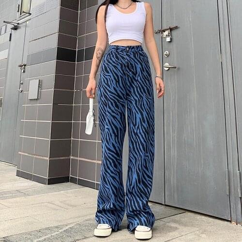 High Street High Waist Panelled Jeans Retro Long Denim Cargo Pants Streetwear Casual Full Length Side Slit Jeans Women Trousers