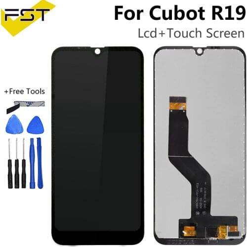 5.71'' Black For Cubot R19 LCD Display with Touch Screen Digitizer Assembly For Cubot R19 Phone Accessories+Tools