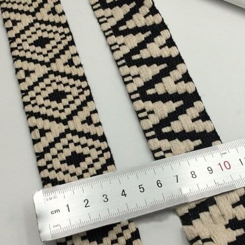 1yard 4cm Weave Ethnic Lace Webbing Ribbon for diy Crafts Bags Belt Decoration Clothing Sewing Accessories Trim