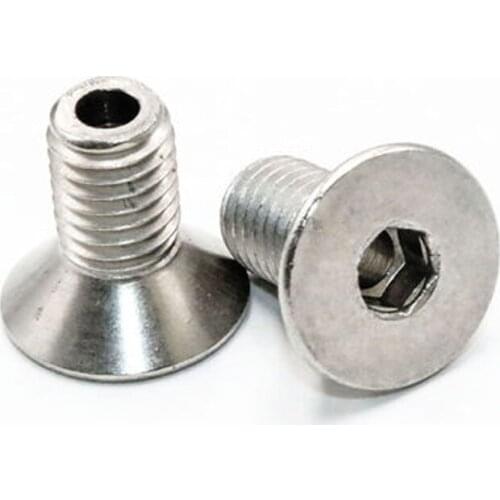 2pcs M8 M10 M12 Stainless Steel 304 Allen Countersunk Hollow Screw Pass Hole Lamp Threading Bolt 4mm-6mm Aperture 12mm-40mm Long