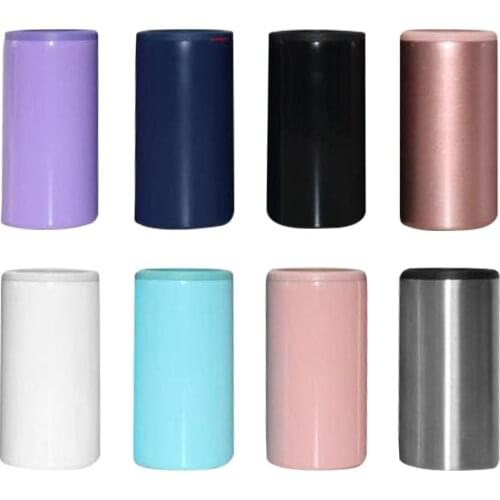 4 In 1 Insulated Can Cooler Non-slip Double-walled Stainless Steel Bottle Cover 12oz Water Cooler Beer Bottles Can