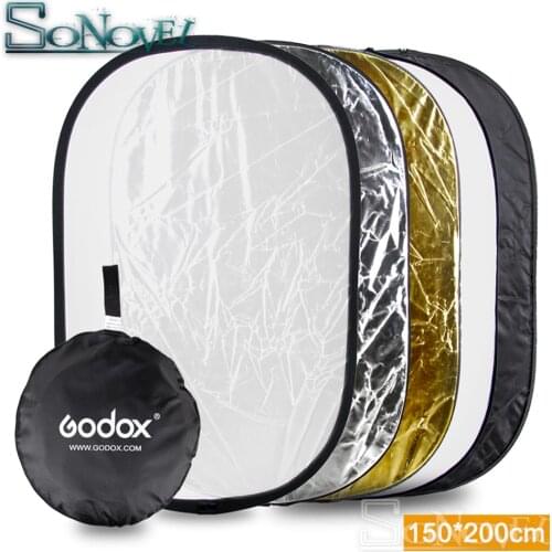 GODOX 59"x79" 150x200cm 5 in 1 Multi Disc Photography Studio Photo Oval Collapsible Light Reflector handhold portable photo disc