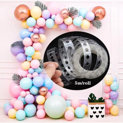 5M Balloon Chain Stand Birthday Party Decorations Adult Balloon Arch Wedding Party Decor Balloons Accessories Helium Gas Balloon