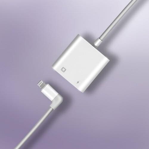 Lightning to RJ45 Ethernet Adapter with Power Charging, Lan Wired Network Dongle for iPhone 11 Pro Max, iPad Air Mini, L Tip 90