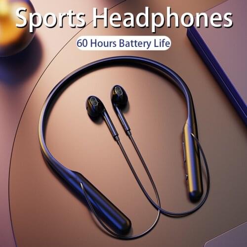 X12 Neckband Sports Headphones Wireless Bluetooth 5.0 Dual Listening Headset 60 Hours Standby Music Waterproof Earphone with Mic