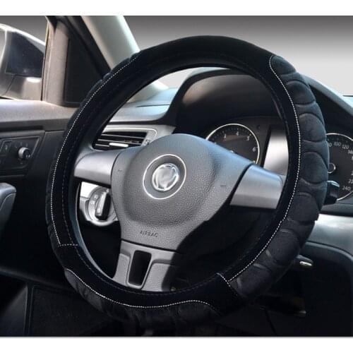 Car steering cover high quality Universal Car Steering Wheel Cover Fluffy Winter Plush Steering Wheel Cover in high quality