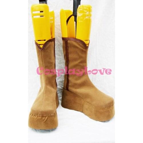 GINTAMA Kagura Brown Cosplay Shoes Boots Hand Made For Halloween Christmas Festival CosplayLove