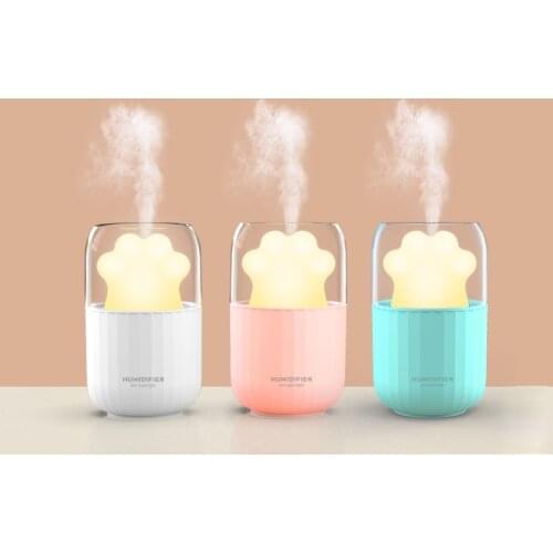 Cats Claw 300ML Humidifier With Night Light Aroma Essential Oil Diffuser Air Humidifier Cool Mist Maker Air Purifier