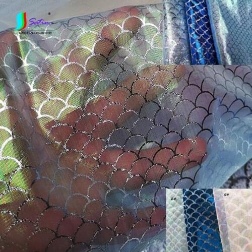 Dreamly Laser Water Ripple Mesh Fabric DIY Handmade Mermaid Skirt Dress Photo Background Flower Packaging Decorative Fabric