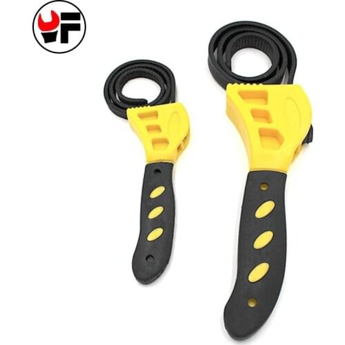 YOFE 6" 8" Multitool Rubber Belt Wrench For Car Repair Bottle Opener Tool Universal Adjustable Wrench Spanner Oil Filter Wrench