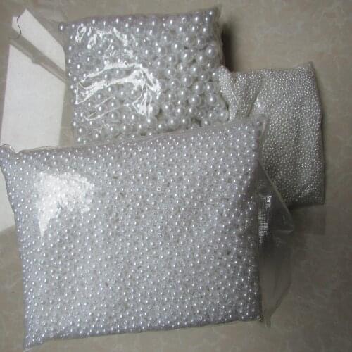 Mobile phone hairdressing essential 4mm-20mm straight hole white pearl DIY originality handwork material wholesale 500g