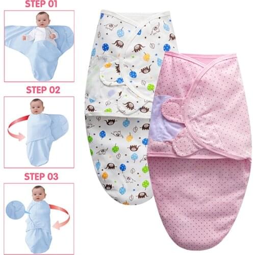 Wholesale baby sleeping bag newborn envelope cocoon wrap swaddle soft 100% cotton 0-6 months sleep blanket