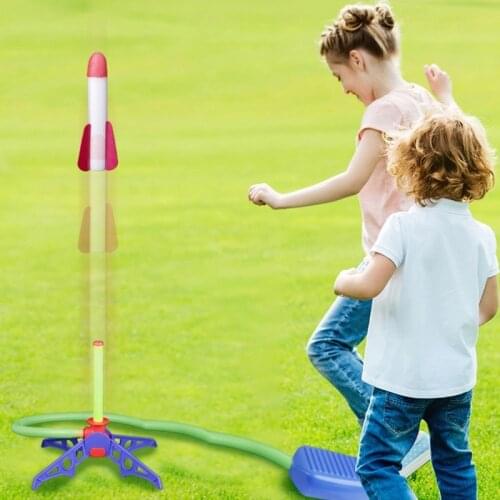 T5EC Realistic Stomp Rockets Safety Foam Play with 3/6/8 Rockets Competitive Sport Outdoor EVA Launcher Play Sets for Kids 3