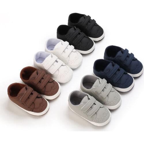 Citgeett Baby Boys Girls Sneakers Soft Sole PU Leather Crib Shoes Anti-Slip Infant Prewalker