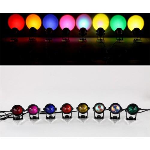 USB Rainbow Sunset Projector Atmosphere Night Light Home Coffee Shop Background Wall Decoration Colorful Lamp