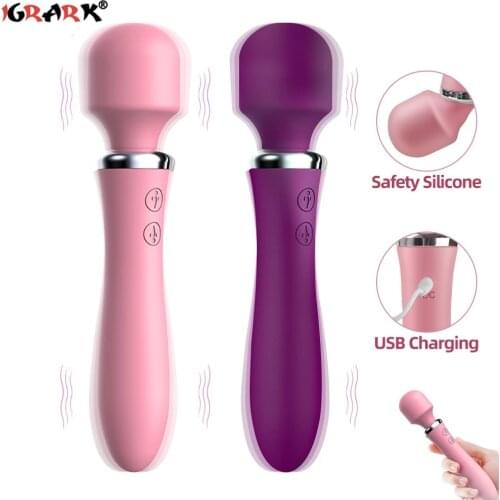 G Spot Dildo Vibrator 10 Modes Powerful AV Magic Wand Massager Adult Sex Toys for Woman Clit Stimulate Female Erotic Products