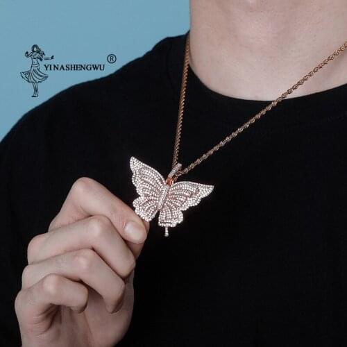 Selling Women Fashion Necklaces Butterfly Choker Necklace Pendant Clavicle Chain Gold Necklace Set Engagement Jewelry Gift