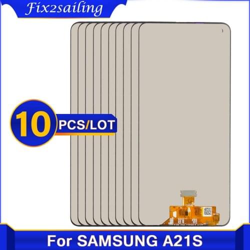 10Pcs/lot 6.5"SUPER AMOLED LCD For Samsung Galaxy A21s A217 LCD Display and Touch Screen Digitizer For Samsung A21s lcd screen