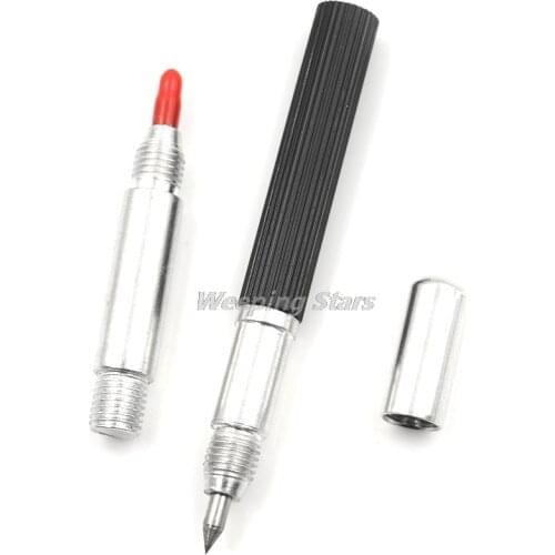 1pc 145 mm Tungsten Steel Tip Scriber Clip Pen Ceramics Glass Shell Metal Construction Marking Tools BS