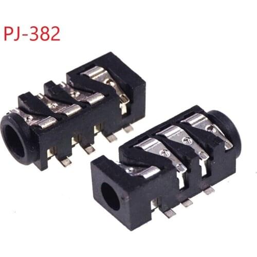 10pcs Phone Jack Diameter 3.5mm 7 pin audio socket for 4 poles earphone plug SMD type reflow solderable with locators DC30V 0.5A