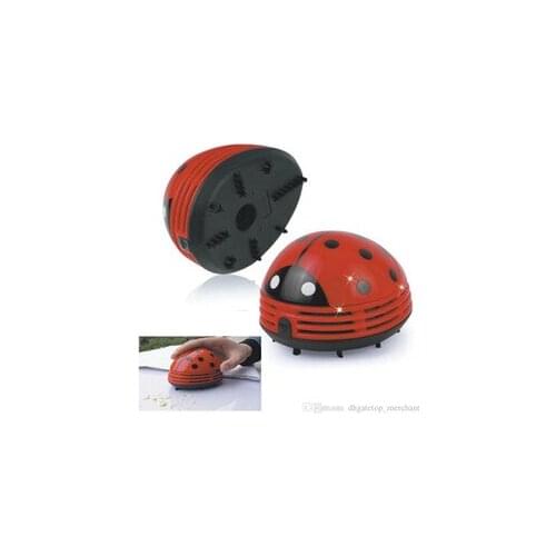 100pcs Creative Mini Ladybird Desktop Dust Collector Ladybug Keyboard Vacuum Cleaner Home Office Clean Tool lin3249