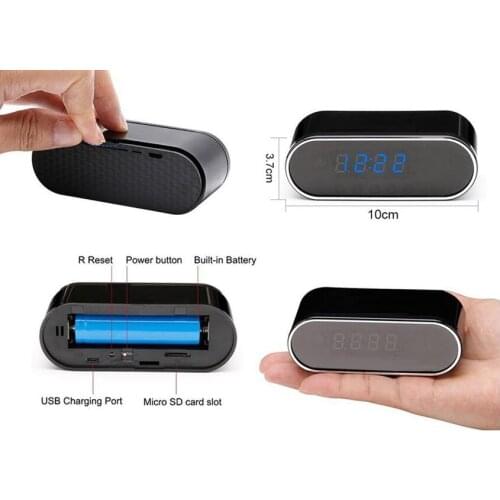 1080P HD IP Camera Clock Cameras Wifi Control Concealed IR Night View Alarm Camcorder PK Z16 Digital Clock Video Camera Mini DV