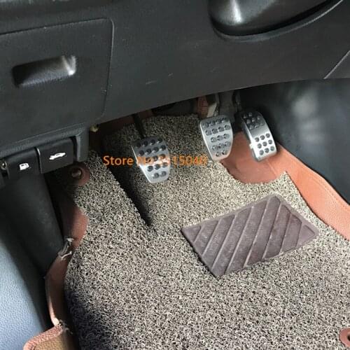 3PCS Stainless Steel Car Gas Fuel Brake Footrest Accelerator Pedal Plate Pad For Nissan Qashqai Manual 14-17 Car Accessories