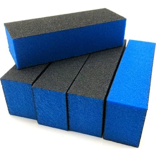 5pcs Black Blue Nail Buffer For Nail Gel Cuticle Pusher Buffing Sanding Sponge Block lime a ongle professionel Nail Glitter Tool