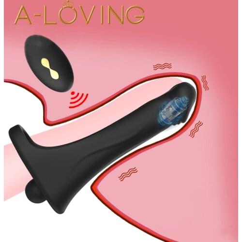 Double Penetration Anal Plug Dildo Butt Plug Vibrator For Men Strap On Penis Vagina Plug Adult Sex Toys For Couples