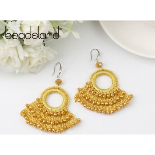 Beadsland Drop Earrings Hand Nailed Glass Beads Fashion Bohemia Woman Girl Party Festival Hot Sell Gift 40394