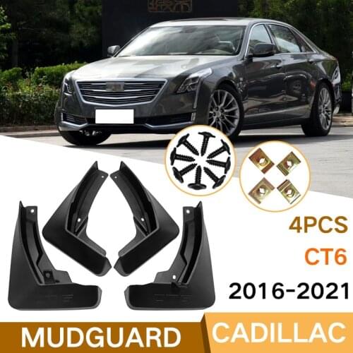 For Cadillac CT6 2016 2017 2018 2019 2020 2021 Set Molded Mud Flaps Mudflaps Splash Guards Front Rear Mud Flap Mudguards Fender