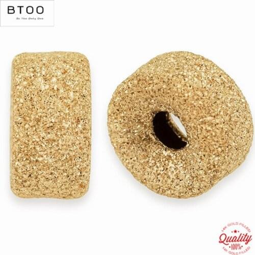 14K Gold Filled Stardust Rondelle Beads Gold Beads for Jewelry Making Handmde DIY Accessories Gold Jewelry Findings Seed Beads