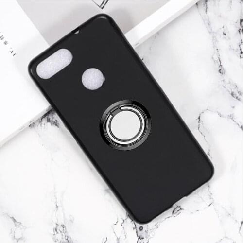 For ASUS ZenFone Max Plus M1 ZB570TL Back Ring Holder Bracket Phone Case Cover Phone TPU Soft Silicone Cases for ASUS ZB570TL
