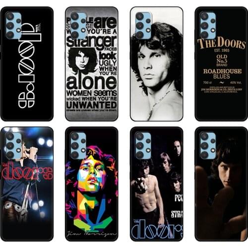 Black tpu Case For Samsung galaxy A32 A42 A52 A72 4g 5g S21 PLUS ultra back cover The doors JIM MORRISON