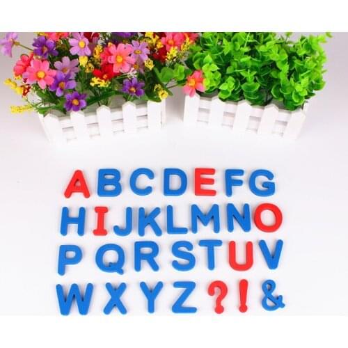 DEDUO Home Decor 28pcs/lot Blue letters 3D EVA Foam Fridge Magnetics stickers kids children education Uppercase Lowercase