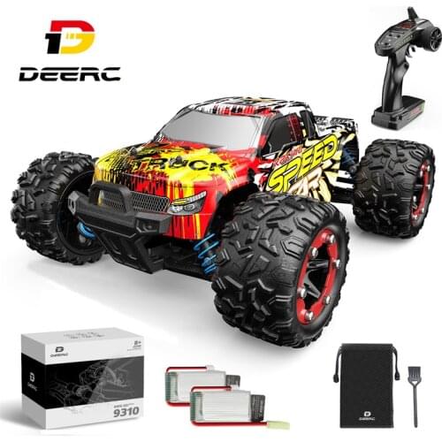 DEERC 1:18 RC Cars 40+KM/H High Speed Remote Control Car 4WD 2.4G Off Road Monster Truck All Terrains Toy Trucks Boys Kids Gift