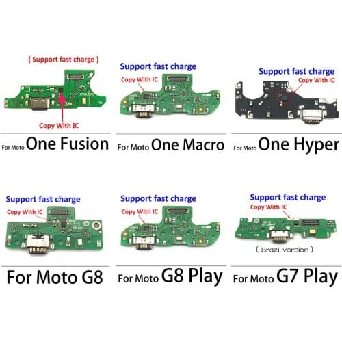 Dock Connector USB Charger Charging Flex Cable Board Micro For Motorola Moto G7 G8 Play Plus Power Lite One Fusion Macro Hyper