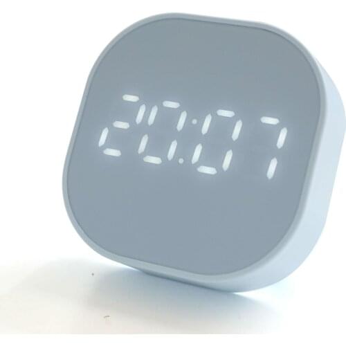 Square Small Alarm Clock Luminous Mute LED Multifunctional Digital Clock Light Electronic Desktop Digital Table Clocks 3 Colors